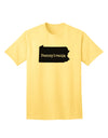 Pennsylvania - United States Shape Adult T-Shirt: A Stylish Addition to Your Wardrobe by TooLoud-Mens T-shirts-TooLoud-Yellow-Small-Davson Sales