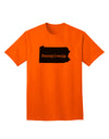 Pennsylvania - United States Shape Adult T-Shirt: A Stylish Addition to Your Wardrobe by TooLoud-Mens T-shirts-TooLoud-Orange-Small-Davson Sales