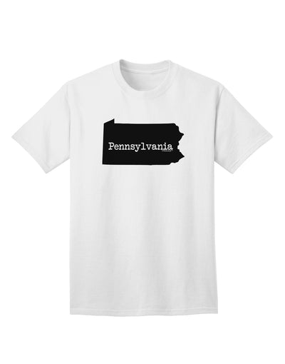 Pennsylvania - United States Shape Adult T-Shirt: A Stylish Addition to Your Wardrobe by TooLoud-Mens T-shirts-TooLoud-White-Small-Davson Sales