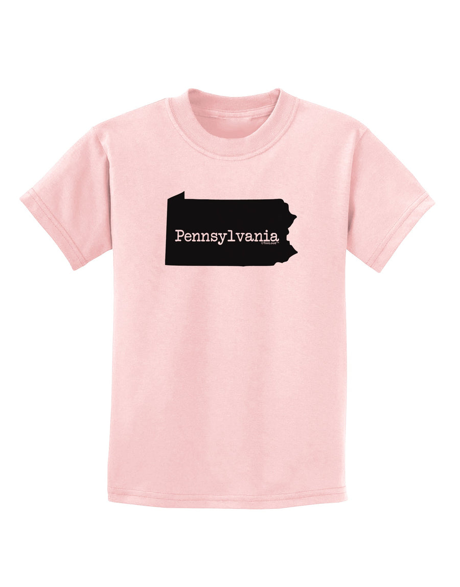 Pennsylvania - United States Shape Childrens T-Shirt by TooLoud-Childrens T-Shirt-TooLoud-White-X-Small-Davson Sales