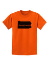 Pennsylvania - United States Shape Childrens T-Shirt by TooLoud-Childrens T-Shirt-TooLoud-Orange-X-Small-Davson Sales