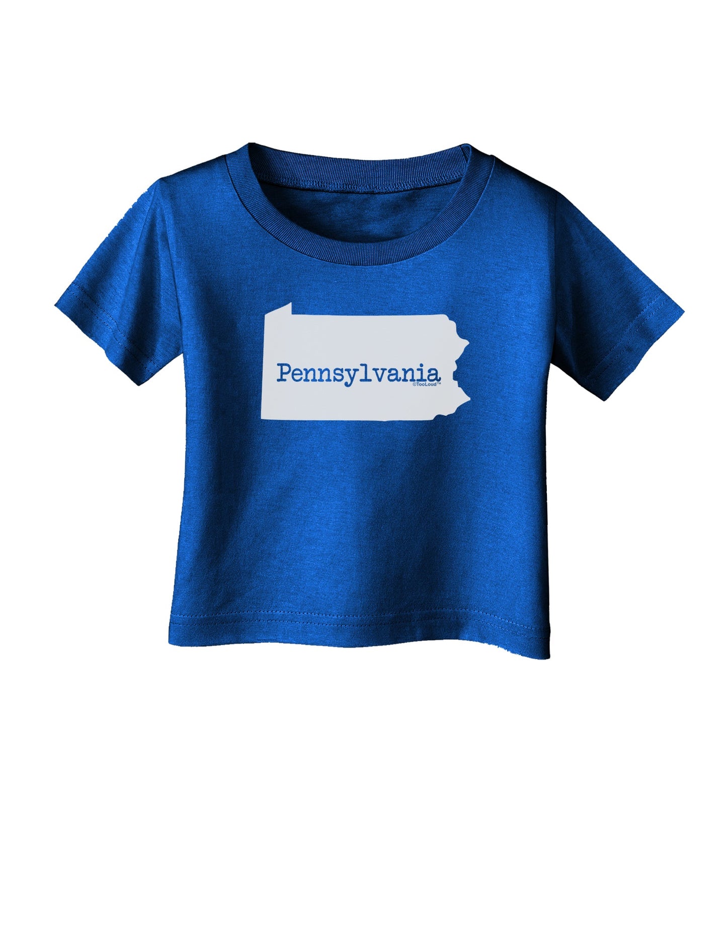 Pennsylvania - United States Shape Infant T-Shirt Dark by TooLoud-Infant T-Shirt-TooLoud-Royal-Blue-06-Months-Davson Sales