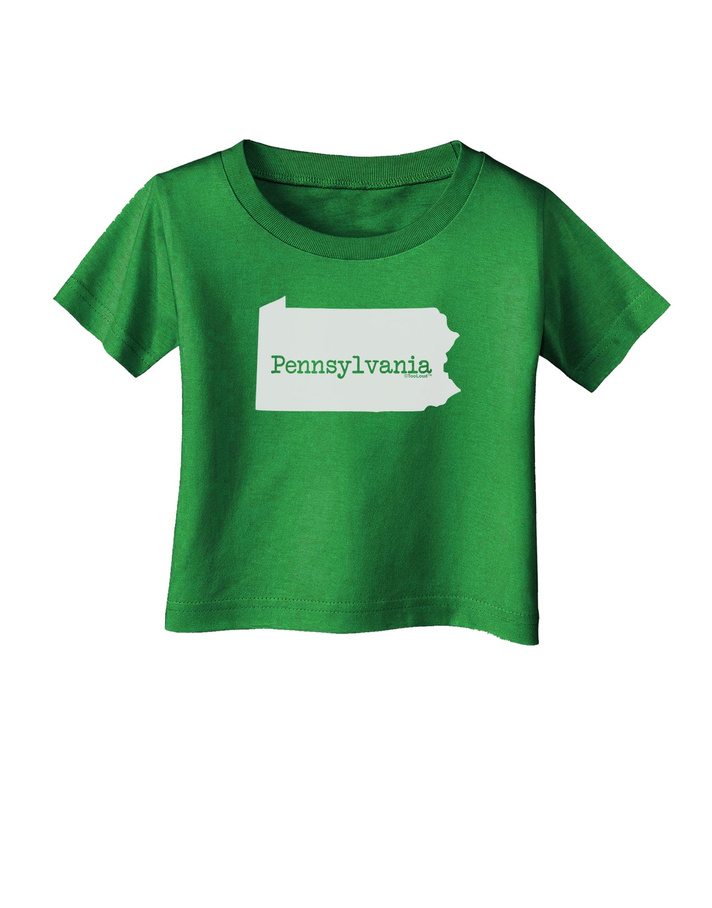 Pennsylvania - United States Shape Infant T-Shirt Dark by TooLoud-Infant T-Shirt-TooLoud-Clover-Green-06-Months-Davson Sales