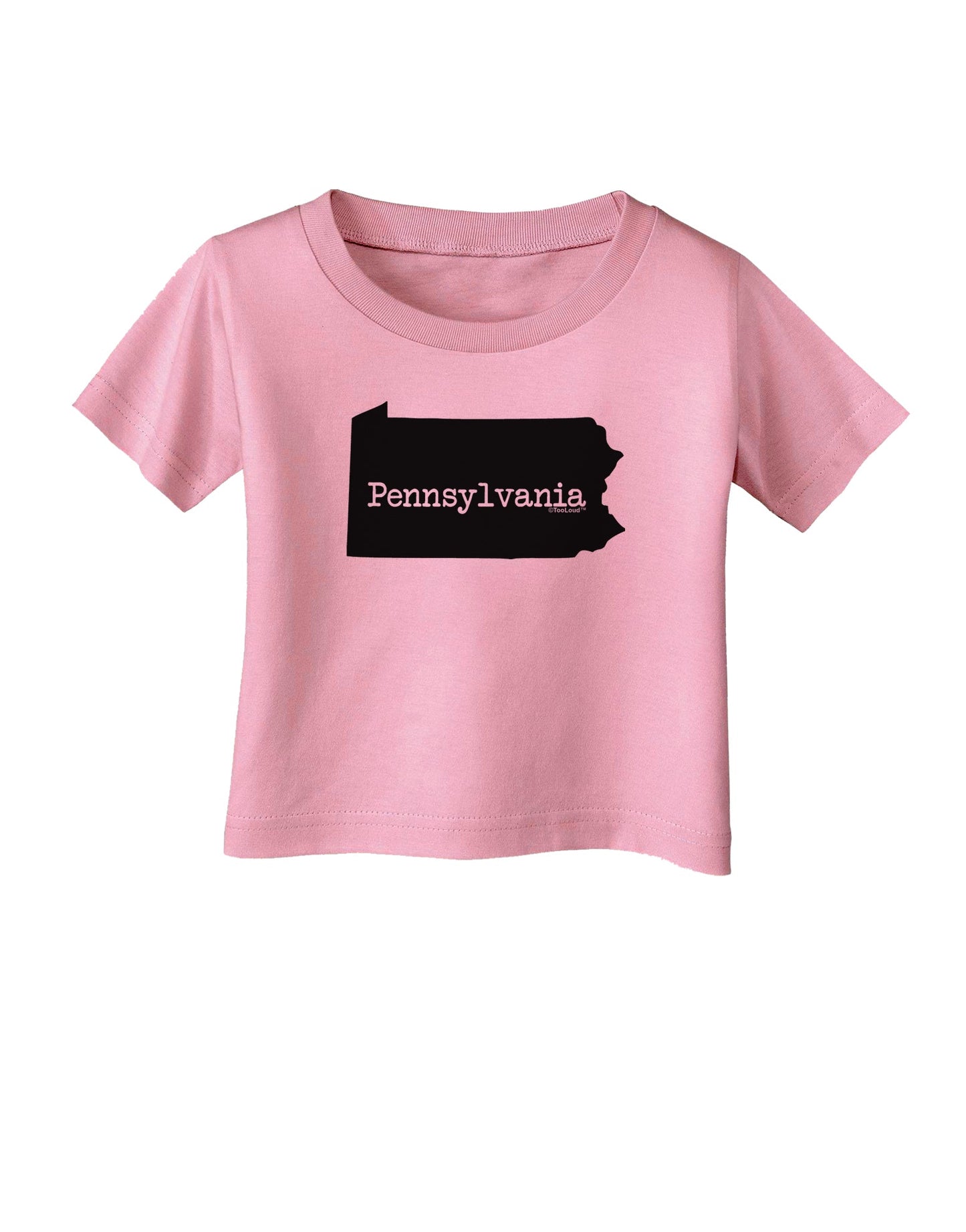 Pennsylvania - United States Shape Infant T-Shirt by TooLoud-Infant T-Shirt-TooLoud-Candy-Pink-06-Months-Davson Sales