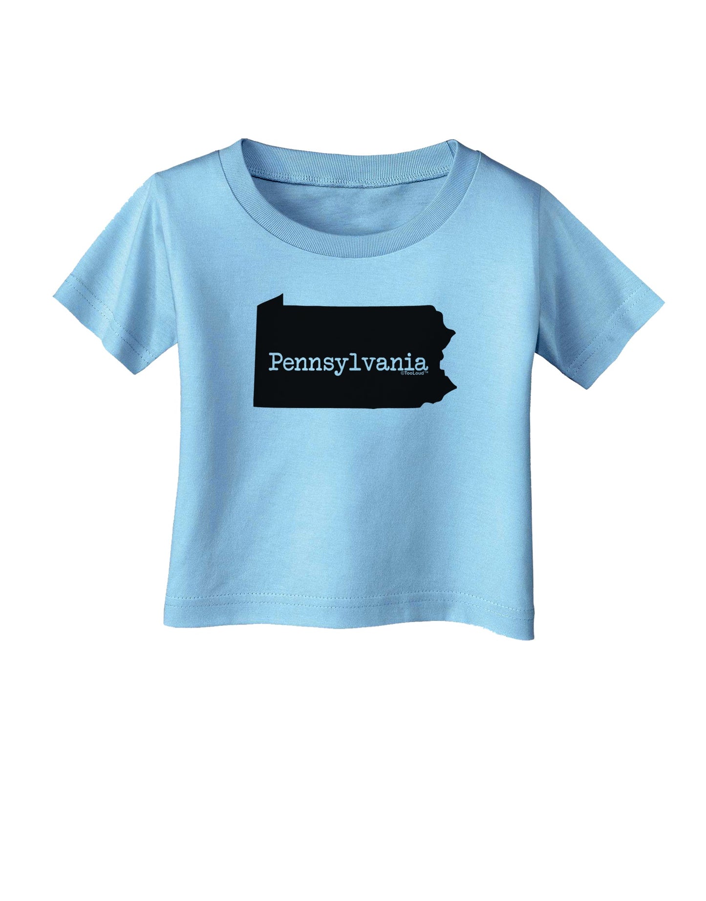 Pennsylvania - United States Shape Infant T-Shirt by TooLoud-Infant T-Shirt-TooLoud-Aquatic-Blue-06-Months-Davson Sales