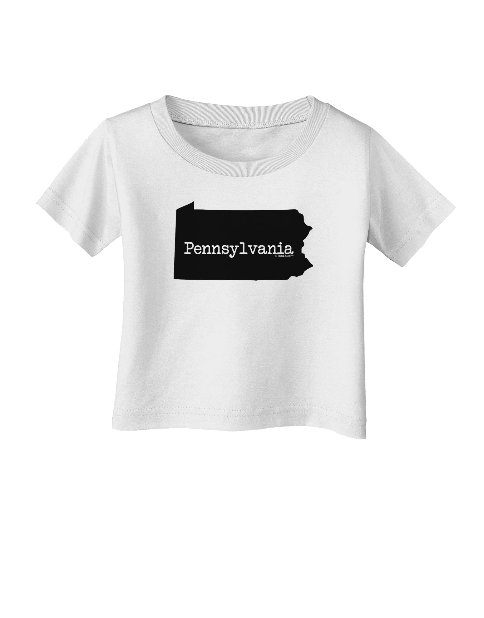 Pennsylvania - United States Shape Infant T-Shirt by TooLoud-Infant T-Shirt-TooLoud-White-06-Months-Davson Sales