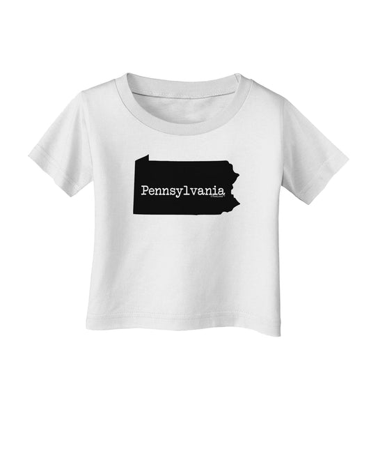 Pennsylvania - United States Shape Infant T-Shirt by TooLoud-Infant T-Shirt-TooLoud-White-06-Months-Davson Sales