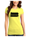 Pennsylvania - United States Shape Juniors T-Shirt by TooLoud-Womens Juniors T-Shirt-TooLoud-Yellow-Juniors Fitted X-Small-Davson Sales