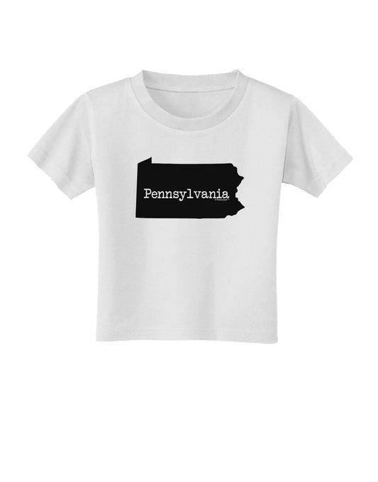 Pennsylvania - United States Shape Toddler T-Shirt by TooLoud-Toddler T-Shirt-TooLoud-White-2T-Davson Sales
