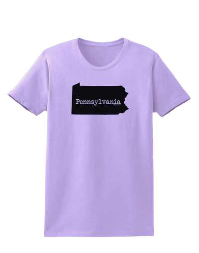 Pennsylvania - United States Shape Womens T-Shirt by TooLoud-Womens T-Shirt-TooLoud-Lavender-X-Small-Davson Sales