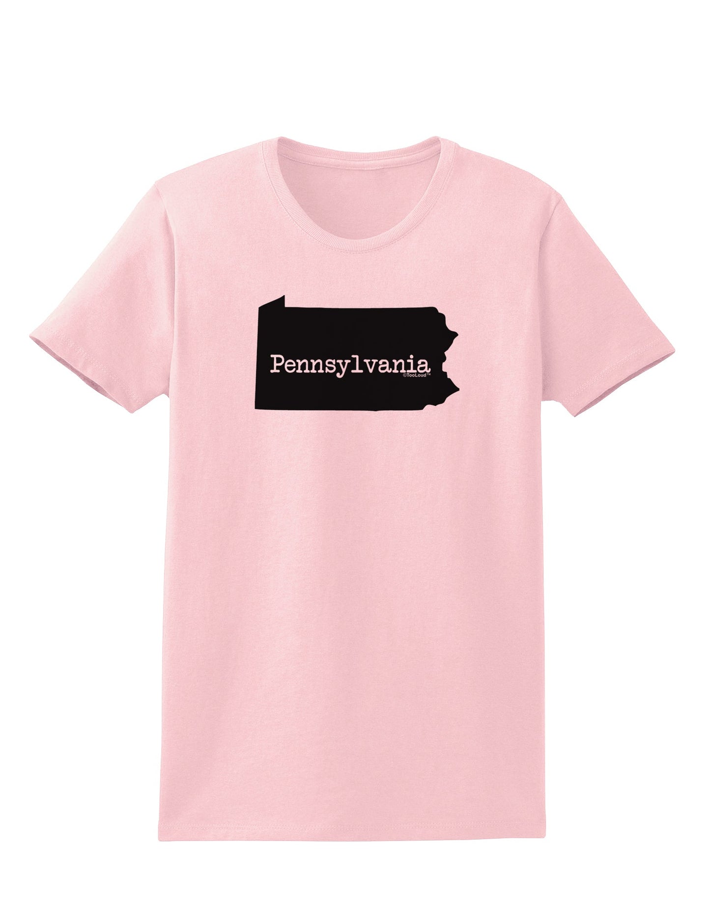 Pennsylvania - United States Shape Womens T-Shirt by TooLoud-Womens T-Shirt-TooLoud-PalePink-X-Small-Davson Sales