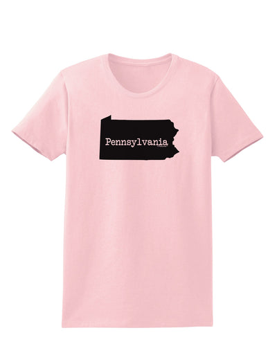 Pennsylvania - United States Shape Womens T-Shirt by TooLoud-Womens T-Shirt-TooLoud-PalePink-X-Small-Davson Sales