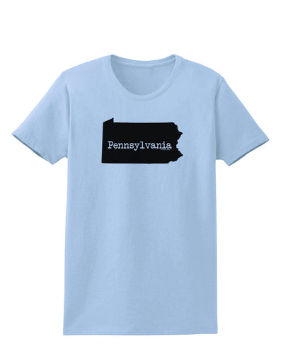 Pennsylvania - United States Shape Womens T-Shirt by TooLoud-Womens T-Shirt-TooLoud-Light-Blue-X-Small-Davson Sales