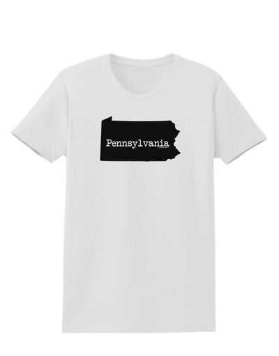 Pennsylvania - United States Shape Womens T-Shirt by TooLoud-Womens T-Shirt-TooLoud-White-X-Small-Davson Sales