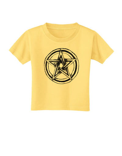 Pentacle Magick Witchcraft Star Toddler T-Shirt-Toddler T-Shirt-TooLoud-Daffodil-Yellow-2T-Davson Sales