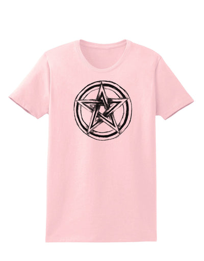 Pentacle Magick Witchcraft Star Womens T-Shirt-Womens T-Shirt-TooLoud-PalePink-X-Small-Davson Sales