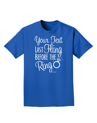 Personalized Bachelorette Party - Last Fling Before the Ring Adult Dark T-Shirt-Mens T-Shirt-TooLoud-Royal-Blue-Small-Davson Sales