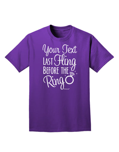 Personalized Bachelorette Party - Last Fling Before the Ring Adult Dark T-Shirt-Mens T-Shirt-TooLoud-Purple-Small-Davson Sales