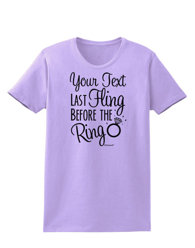 Personalized Bachelorette Party - Last Fling Before the Ring Womens T-Shirt-Womens T-Shirt-TooLoud-Lavender-X-Small-Davson Sales