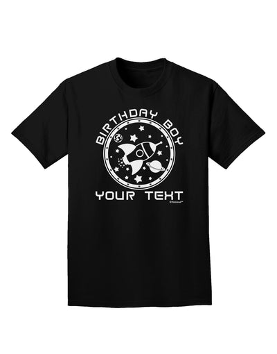 Personalized Birthday Boy Space with Customizable Name Adult Dark T-Shirt-Mens T-Shirt-TooLoud-Black-Small-Davson Sales