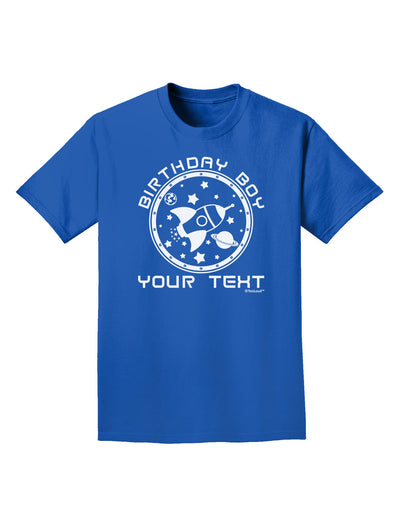 Personalized Birthday Boy Space with Customizable Name Adult Dark T-Shirt-Mens T-Shirt-TooLoud-Royal-Blue-Small-Davson Sales