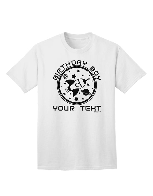 Personalized Birthday Boy Space with Customizable Name Adult T-Shirt-Mens T-Shirt-TooLoud-White-Small-Davson Sales