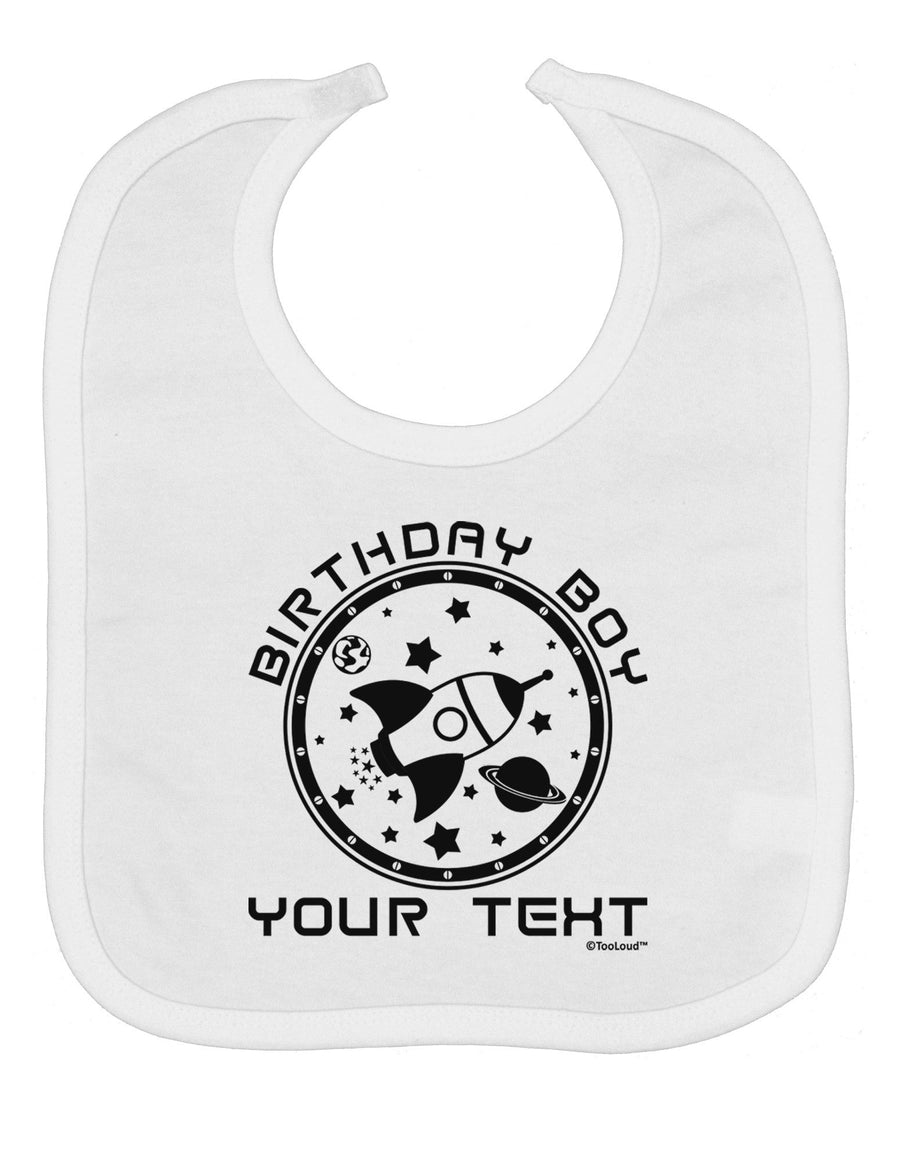 Personalized Birthday Boy Space with Customizable Name Baby Bib