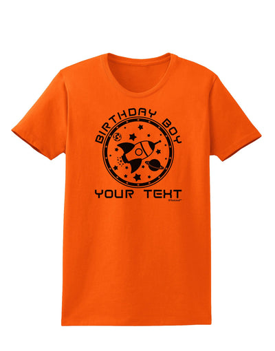 Personalized Birthday Boy Space with Customizable Name Womens T-Shirt-Womens T-Shirt-TooLoud-Orange-X-Small-Davson Sales