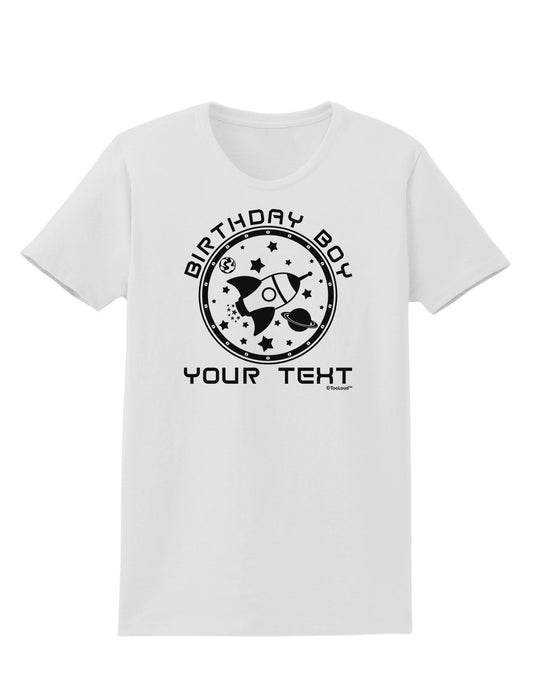Personalized Birthday Boy Space with Customizable Name Womens T-Shirt-Womens T-Shirt-TooLoud-White-X-Small-Davson Sales