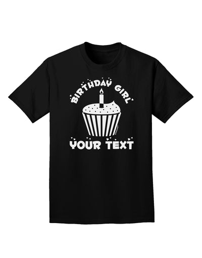 Personalized Birthday Girl Cupcake -Customizable- Name Adult Dark T-Shirt-Mens T-Shirt-TooLoud-Black-Small-Davson Sales