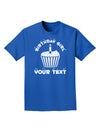 Personalized Birthday Girl Cupcake -Customizable- Name Adult Dark T-Shirt-Mens T-Shirt-TooLoud-Royal-Blue-Small-Davson Sales