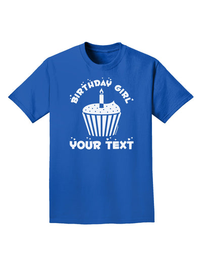 Personalized Birthday Girl Cupcake -Customizable- Name Adult Dark T-Shirt-Mens T-Shirt-TooLoud-Royal-Blue-Small-Davson Sales