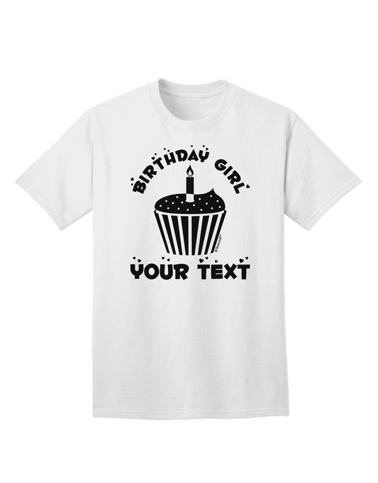 Personalized Birthday Girl Cupcake -Customizable- Name Adult T-Shirt-Mens T-Shirt-TooLoud-White-Small-Davson Sales
