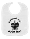 Personalized Birthday Girl Cupcake -Customizable- Name Baby Bib