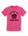 Personalized Birthday Girl Cupcake -Customizable- Name Childrens T-Shirt-Childrens T-Shirt-TooLoud-Sangria-X-Small-Davson Sales