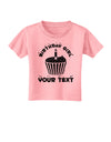 Personalized Birthday Girl Cupcake -Customizable- Name Toddler T-Shirt-Toddler T-Shirt-TooLoud-Candy-Pink-2T-Davson Sales