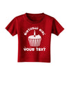 Personalized Birthday Girl Cupcake -Customizable- Name Toddler T-Shirt Dark-Toddler T-Shirt-TooLoud-Red-2T-Davson Sales