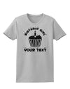 Personalized Birthday Girl Cupcake -Customizable- Name Womens T-Shirt-Womens T-Shirt-TooLoud-AshGray-X-Small-Davson Sales