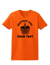 Personalized Birthday Girl Cupcake -Customizable- Name Womens T-Shirt-Womens T-Shirt-TooLoud-Orange-X-Small-Davson Sales