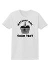 Personalized Birthday Girl Cupcake -Customizable- Name Womens T-Shirt-Womens T-Shirt-TooLoud-White-X-Small-Davson Sales