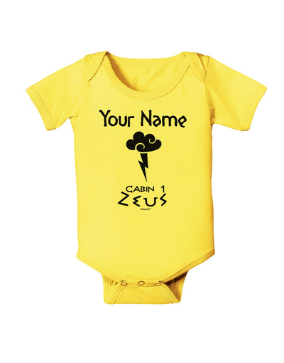 Personalized Cabin 1 Zeus Baby Romper Bodysuit by-Baby Romper-TooLoud-Yellow-06-Months-Davson Sales