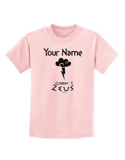 Personalized Cabin 1 Zeus Childrens T-Shirt-Childrens T-Shirt-TooLoud-PalePink-X-Small-Davson Sales