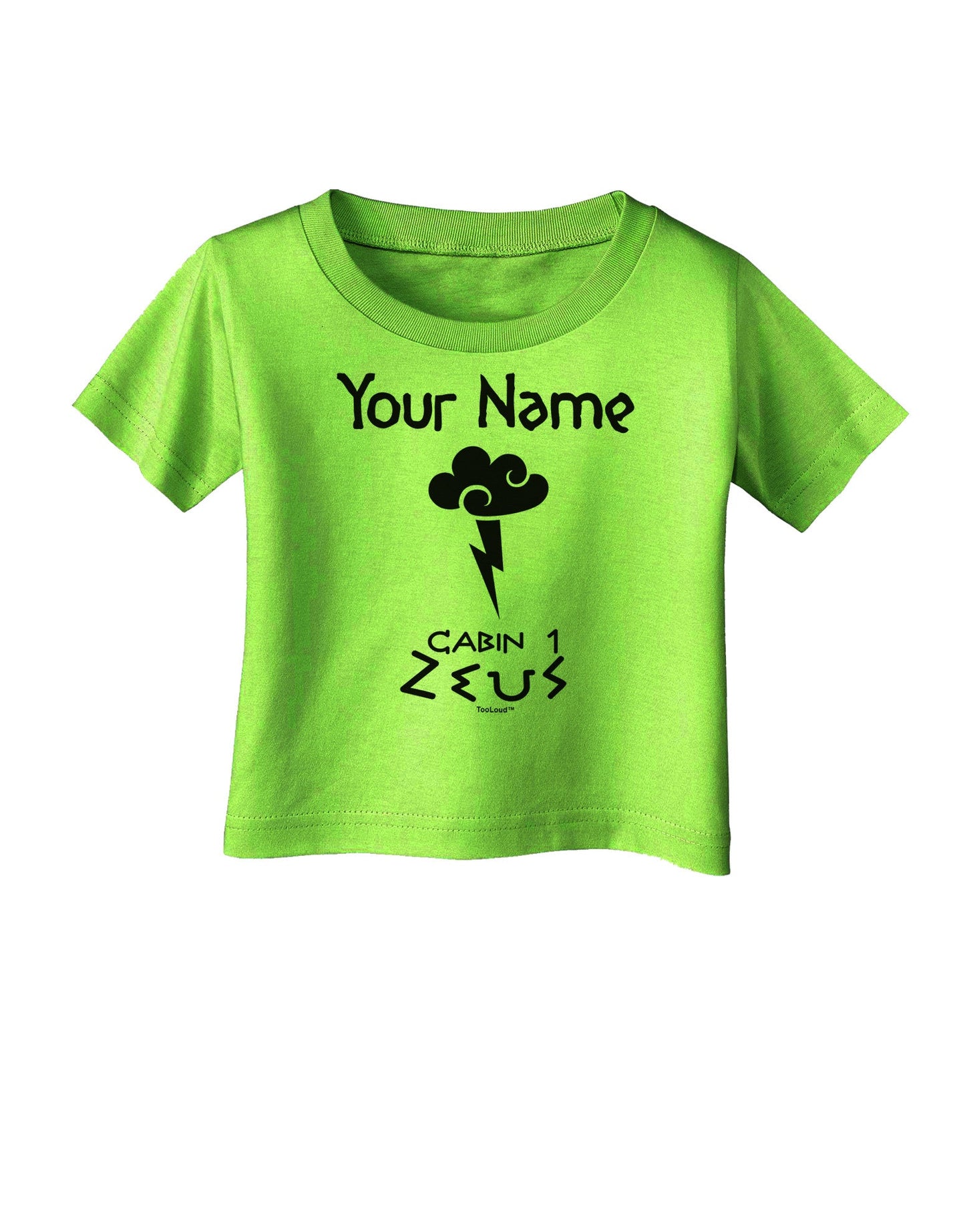 Personalized Cabin 1 Zeus Infant T-Shirt-Infant T-Shirt-TooLoud-Lime-Green-06-Months-Davson Sales