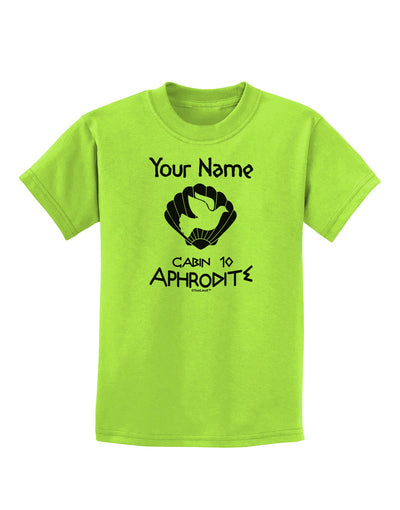 Personalized Cabin 10 Aphrodite Childrens T-Shirt-Childrens T-Shirt-TooLoud-Lime-Green-X-Small-Davson Sales