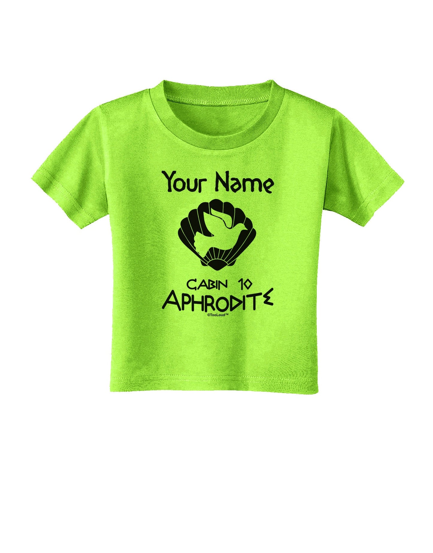 Personalized Cabin 10 Aphrodite Toddler T-Shirt-Toddler T-Shirt-TooLoud-Lime-Green-2T-Davson Sales