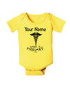 Personalized Cabin 11 Hermes Baby Romper Bodysuit by-Baby Romper-TooLoud-Yellow-06-Months-Davson Sales