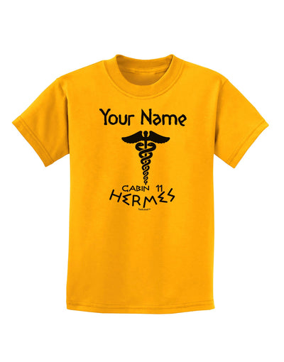 Personalized Cabin 11 Hermes Childrens T-Shirt-Childrens T-Shirt-TooLoud-Gold-X-Small-Davson Sales