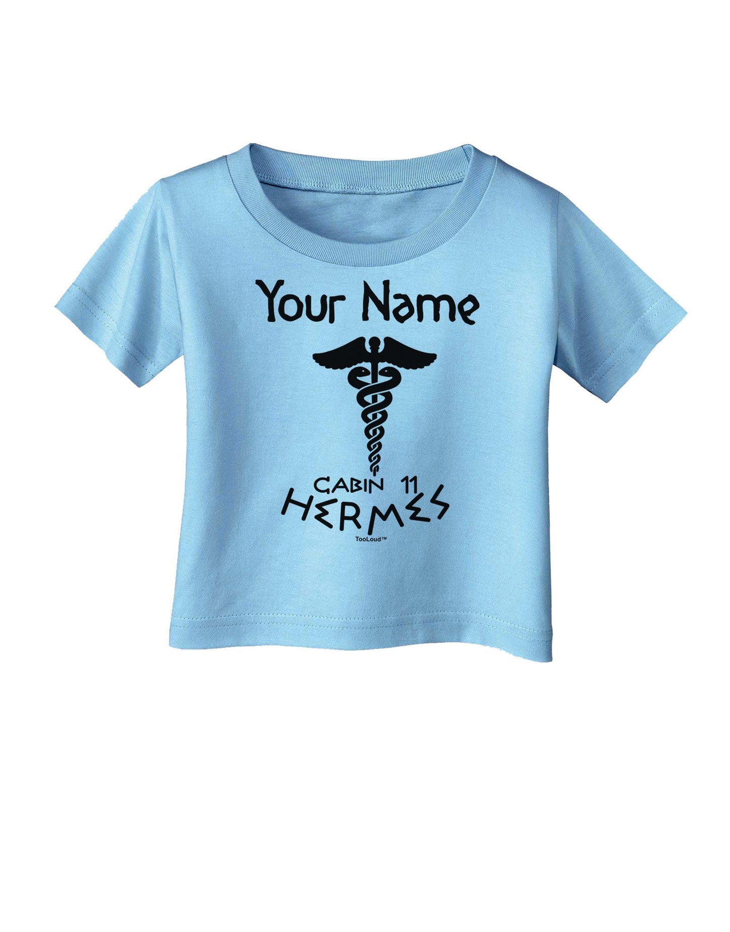 Personalized Cabin 11 Hermes Infant T-Shirt-Infant T-Shirt-TooLoud-Aquatic-Blue-06-Months-Davson Sales