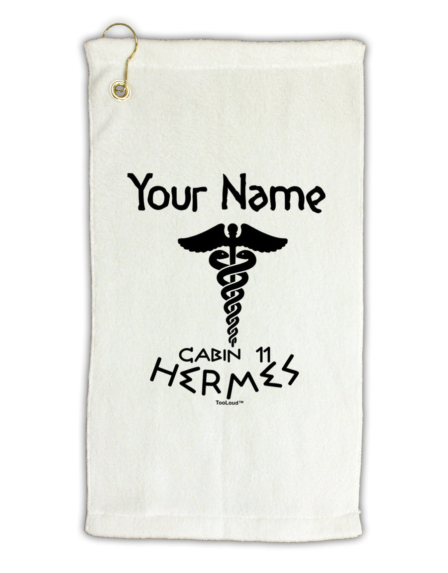 Personalized Cabin 11 Hermes Micro Terry Gromet Golf Towel 16 x 25 inch by TooLoud-Golf Towel-TooLoud-White-Davson Sales