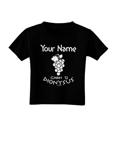 Personalized Cabin 12 Dionysus Toddler T-Shirt Dark by-Toddler T-Shirt-TooLoud-Black-2T-Davson Sales